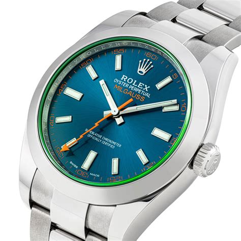 rolex milgauss blue price